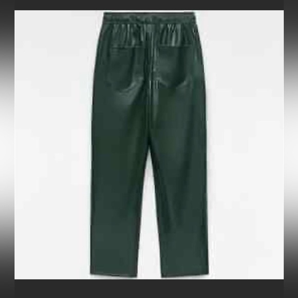 Faux leather forest green pant - Picture 3 of 6
